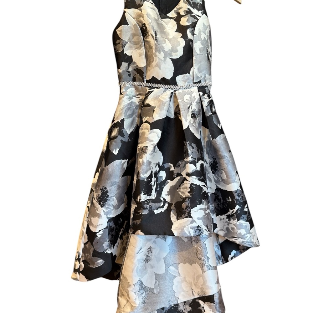 Speechless Kids Floral Black and White Kids Formal Dress Size 10